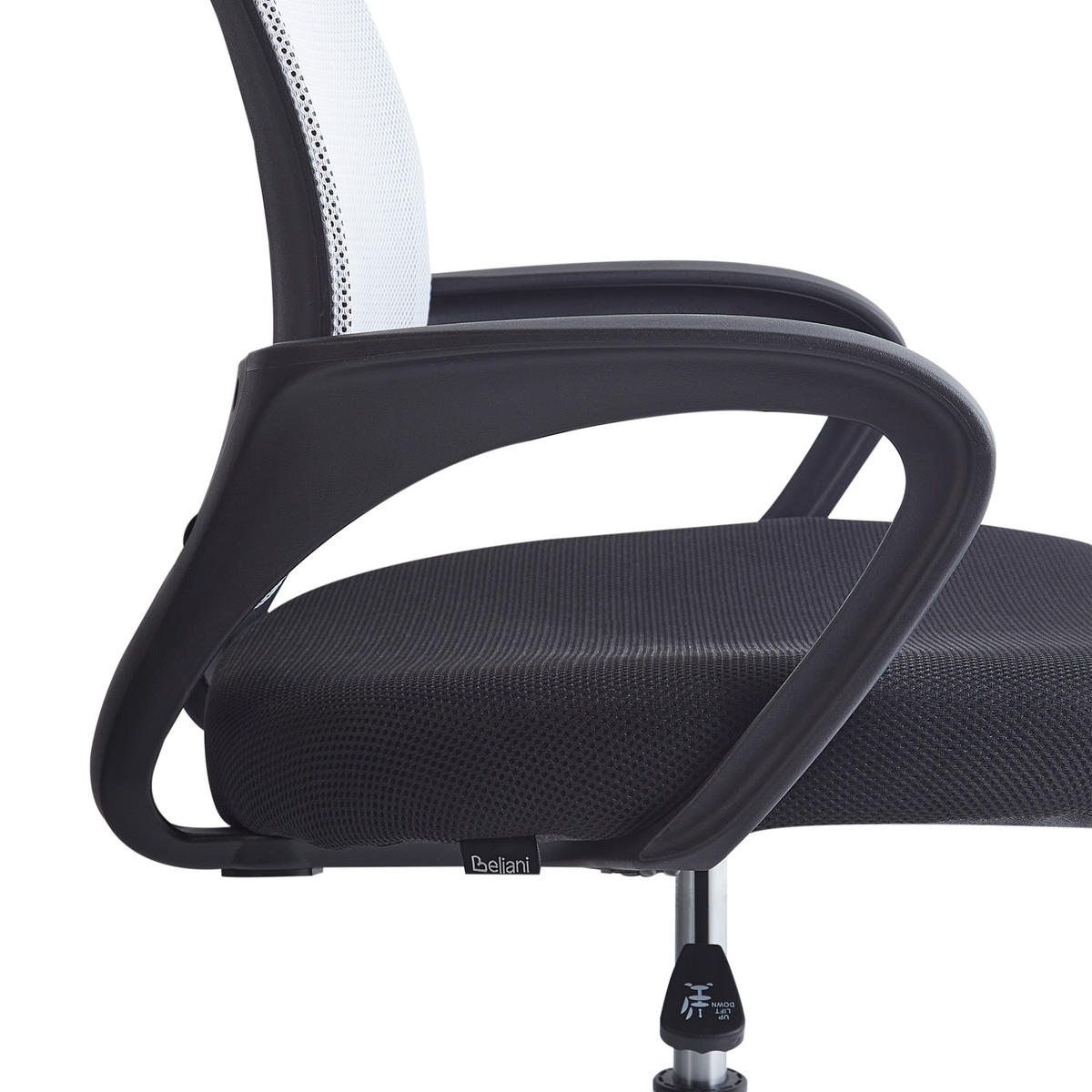 KANCELÁŘSKÁ ŽIDLE Černá/Bílá Solid - černá, textil (60/88/60cm) - Beliani