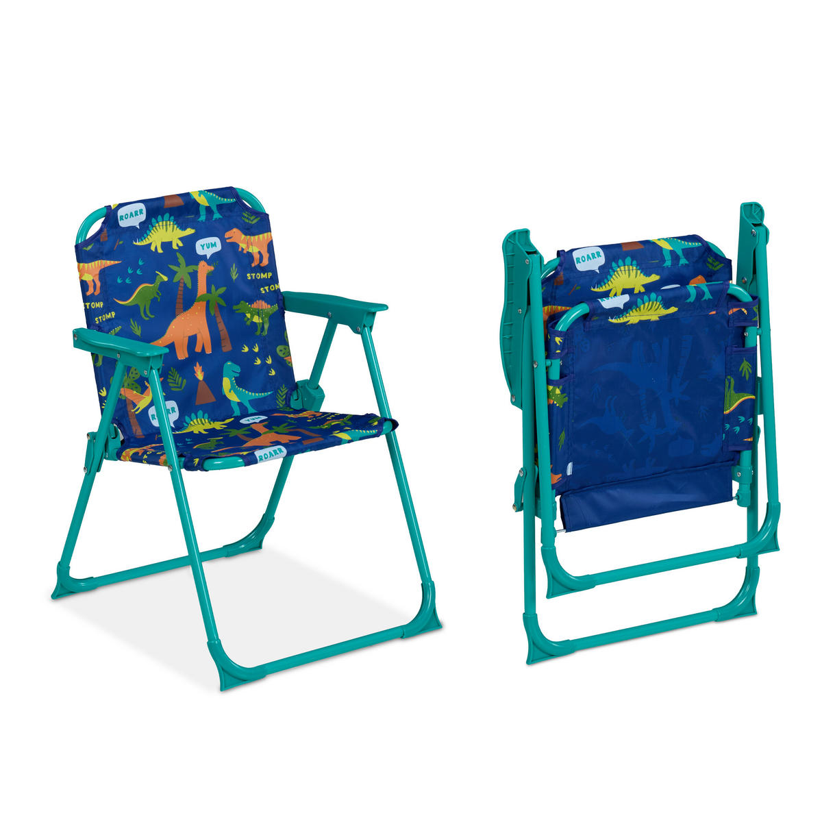 CAMPING-KINDERSITZGRUPPE - Türkis, Kunststoff/Textil - Relaxdays