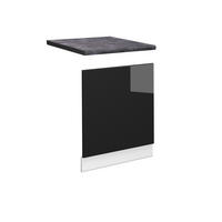 FRONTBLENDE Fame-Line Schwarz Eiche hochglanz 60 cm, AP Anthrazit - Schwarz Hochglanz/Schwarz, Holzwerkstoff (60/67.4/1.6cm) - Vicco