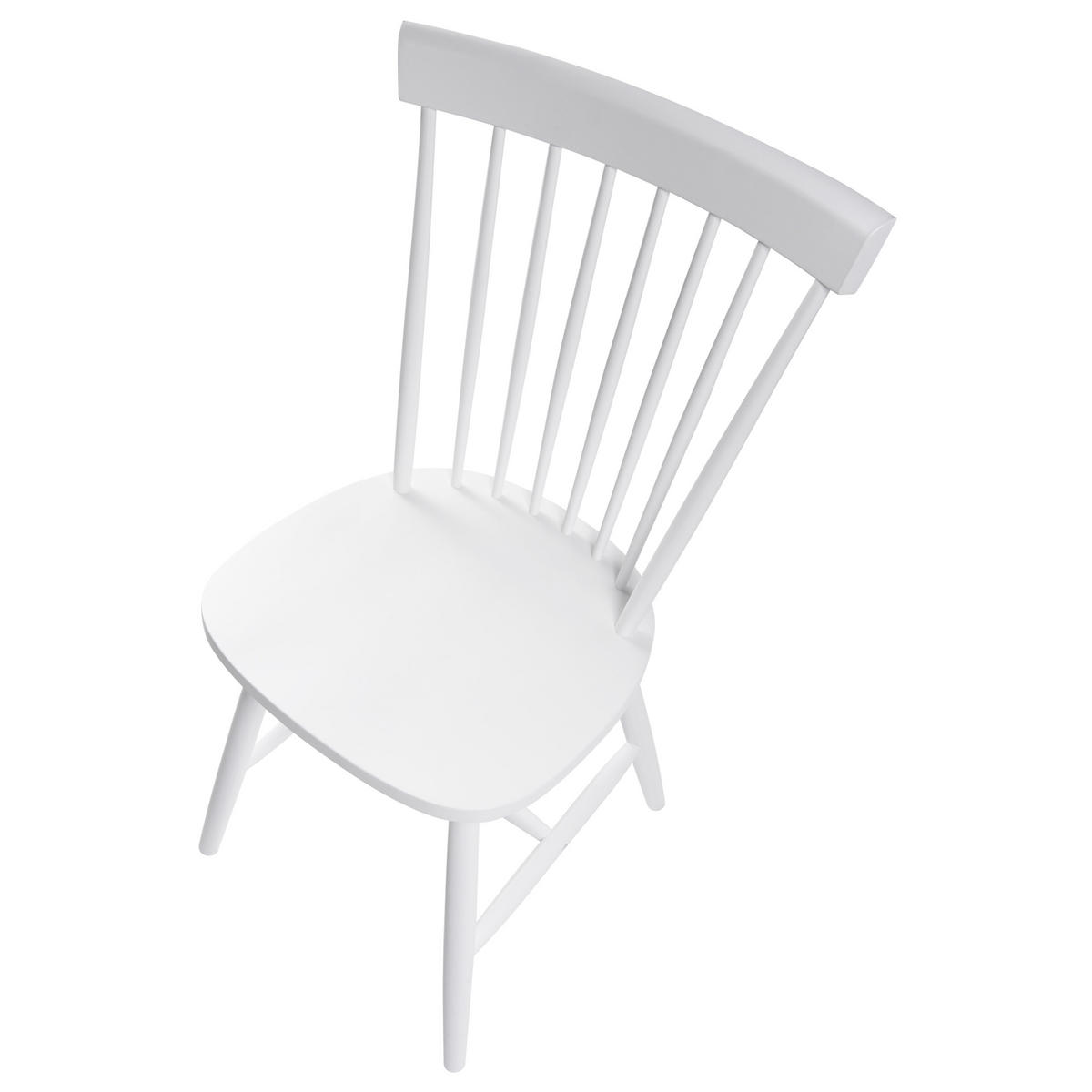 JÍDELNÍ ŽIDLE sada 2 ks Kaučukovníkové dřevo Bílá Burges - bílá, dřevo (50/90/56cm) - Beliani