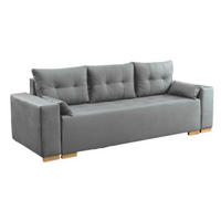SOFA 3-SITZER Hellgrau DARMA Mit Schlaffunktion - Grau, Textil (250/90/94cm) - Sepro Meble