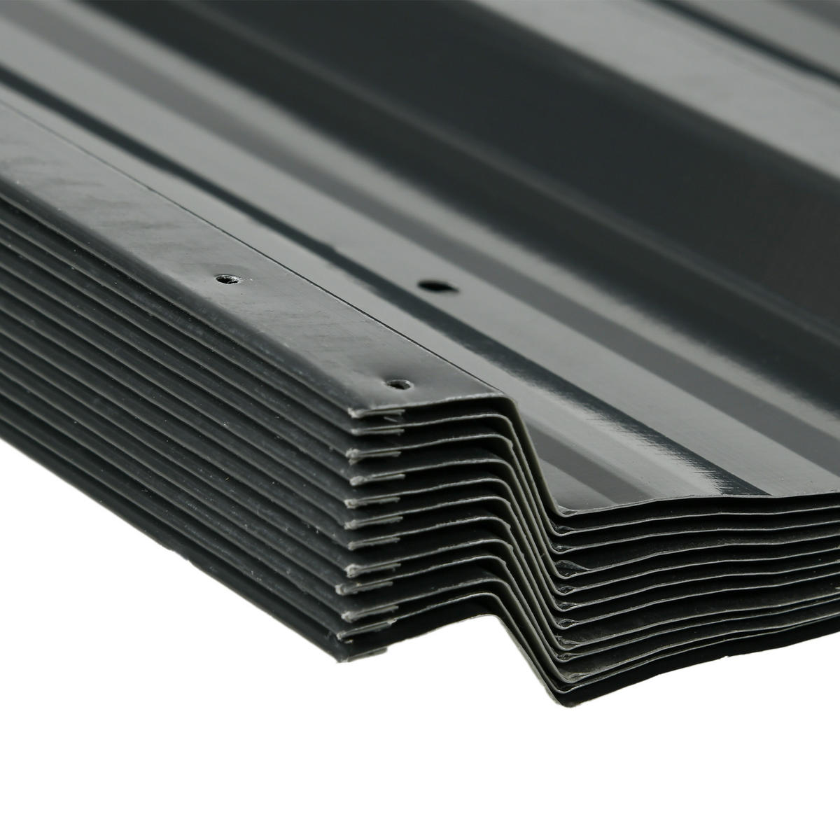 TRAPEZBLECH 12er-Set DE-08072 verzinkt, wetterfest Dunkelgrau - Dunkelgrau, Metall (45/1/129cm) - ComfortXL