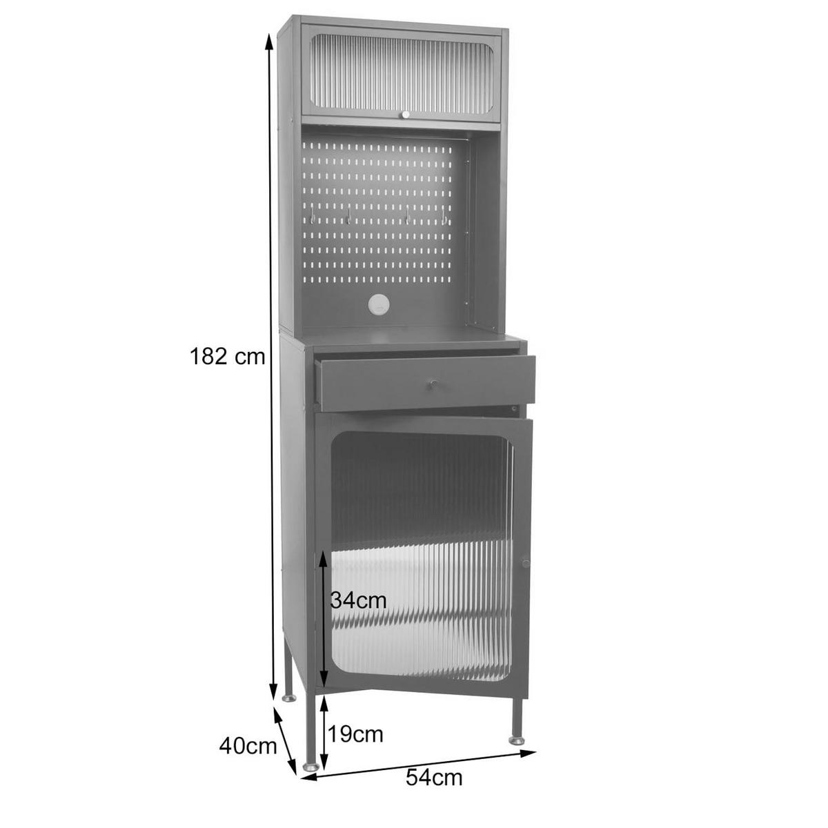 HIGHBOARD Weiß - Weiß, Metall (54/182/40cm) - MCW