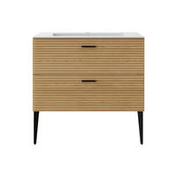 EINZELWASCHTISCH - 80 cm x 46 cm - Holz, Platte - Naturfarben Hell - SARONE - Naturfarben, Holz (80/55/46cm) - Vente-Unique