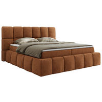 BOXBETT NIRA 140/200 - Orange Strukture - H4 - Orange, Holz/Textil (140/200cm) - MKS