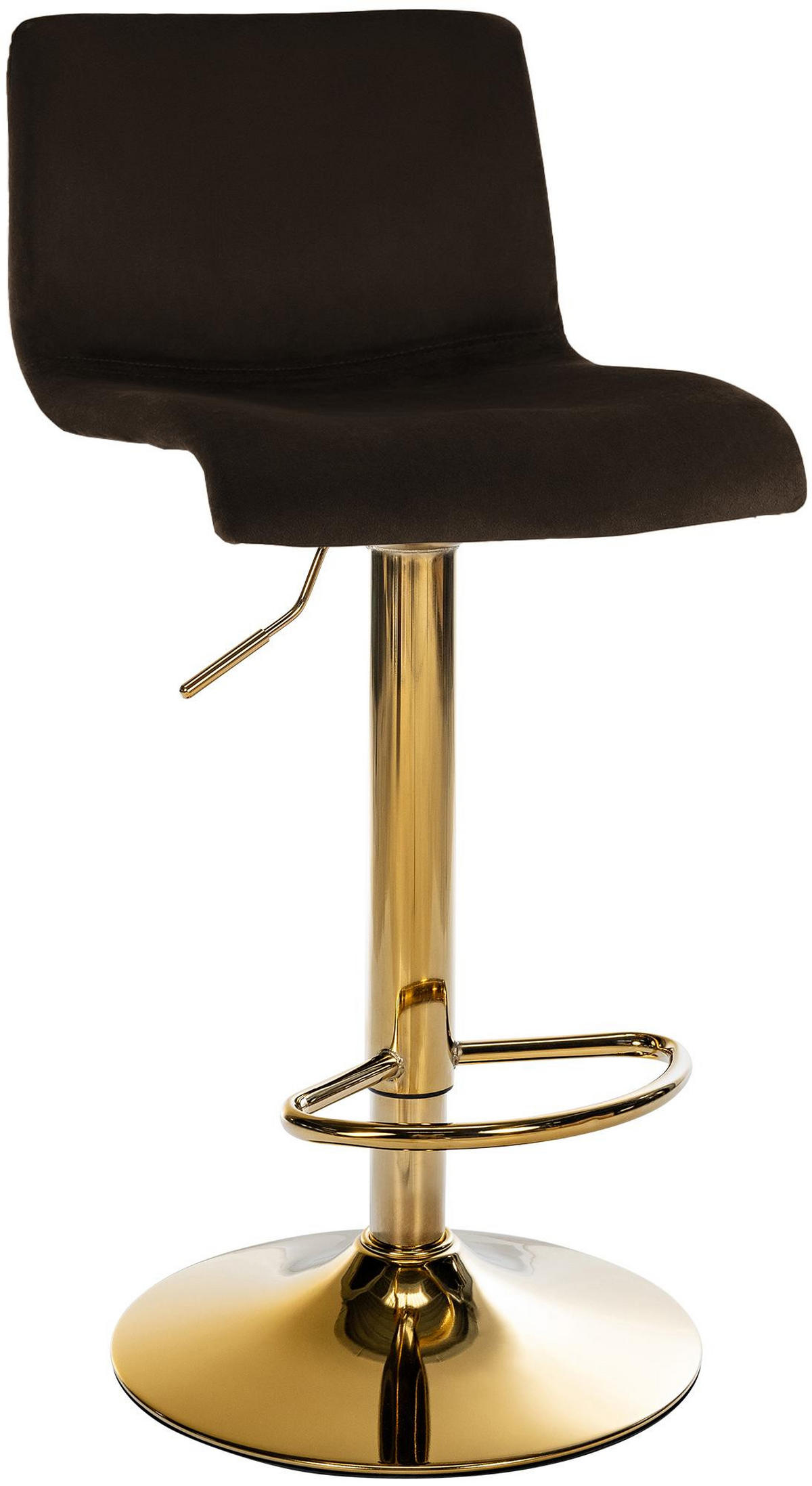 BARHOCKER Samt Braun - Braun, Textil (39/83/36cm) - CLP