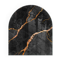 GLASPLATTE für Kamin 80x70 cm - Schwarz, Glas (80/70/0.4cm) - TULUP