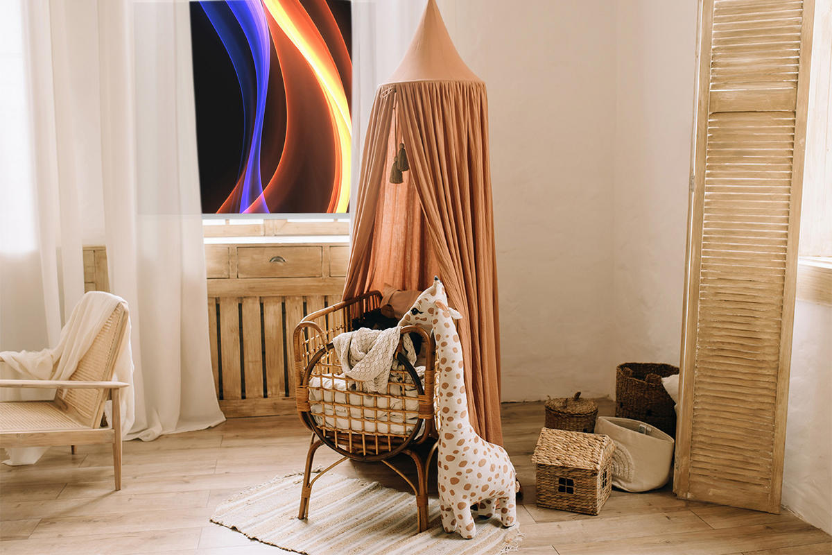 VNÚTORNÁ roleta - okenná roleta - roleta - 150x180 cm - Oranžovo modrá animácia - oranžová, plast (150/180/0.5cm) - TULUP