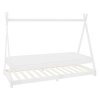 KINDERBETT Tipi mit Matratze 90x200 cm Weiß - Weiß, Holz (90/200cm) - ML-DESIGN
