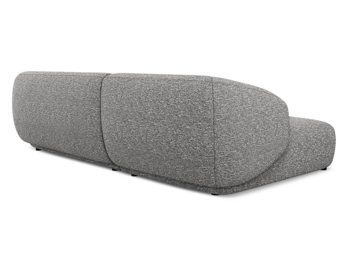 ECKSOFA links Strukturstoff Stoff Grau - Hellgrau/Schwarz, Kunststoff/Textil (156/280cm) - Makamii