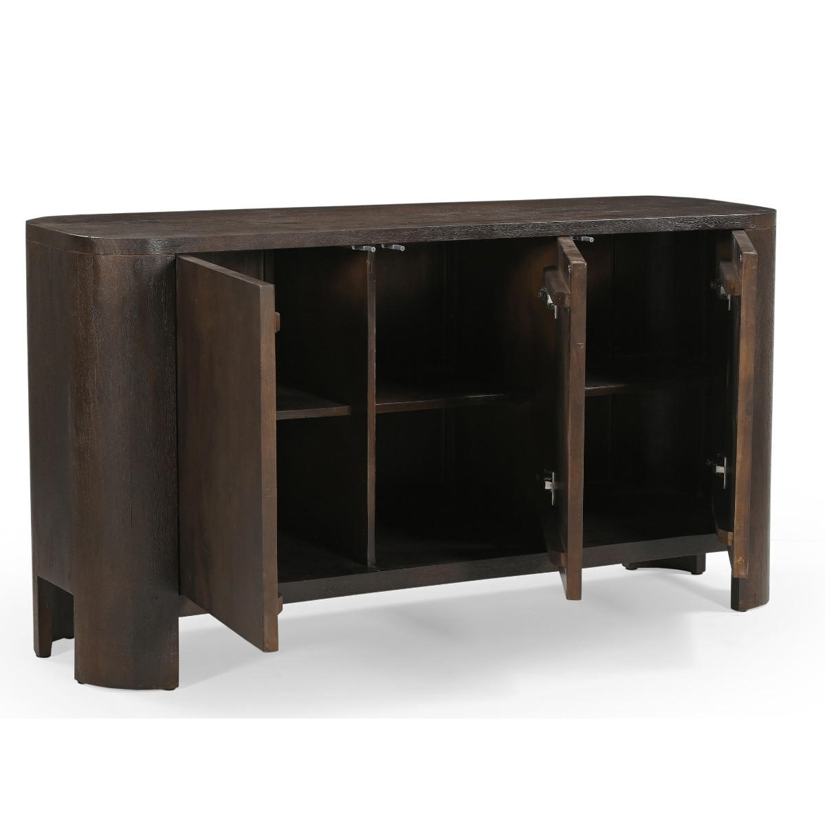 SIDEBOARD aus Mangoholz 150cm, dunkelbraun - Braun, Holz (150/76/40cm) - Giga Meubel