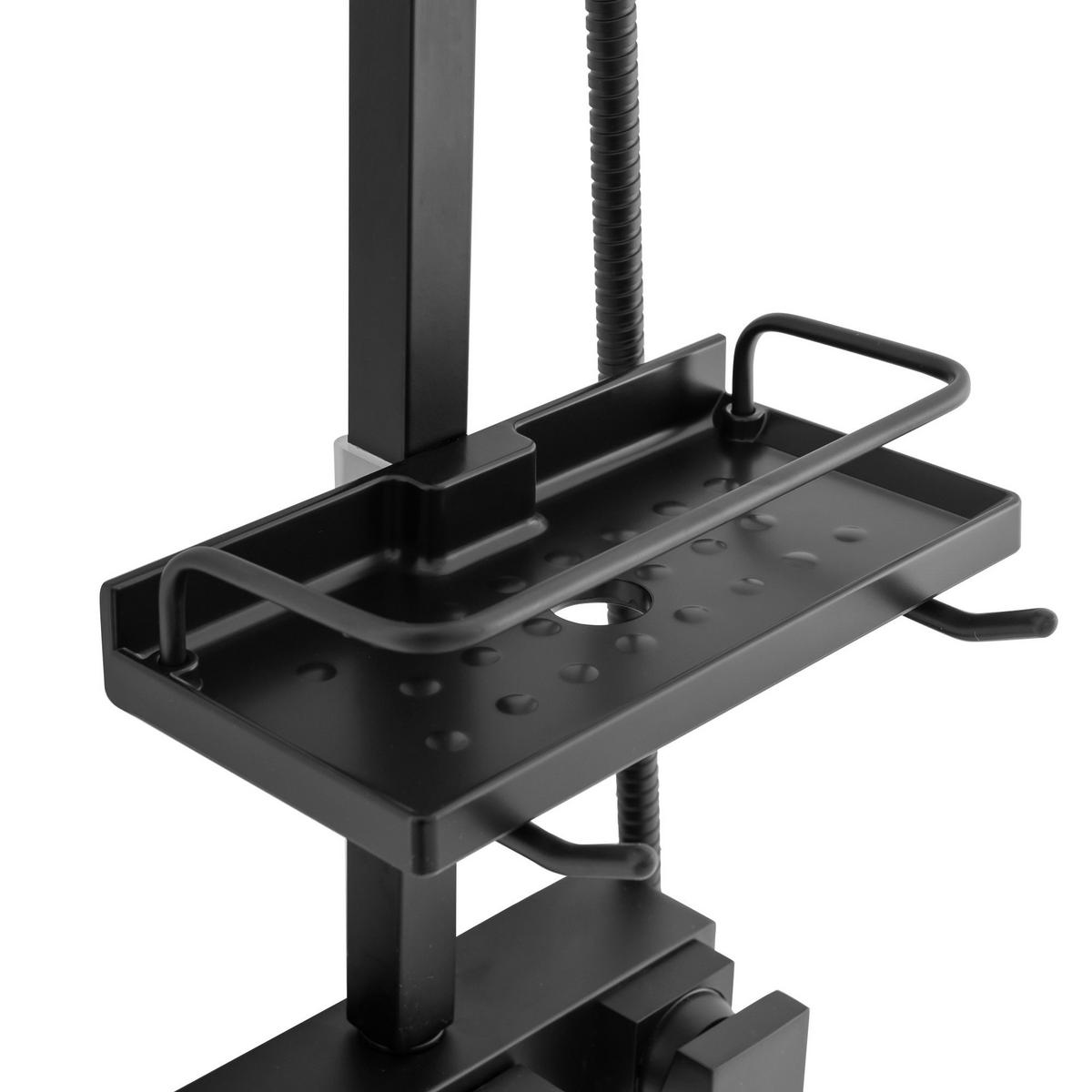 DUSCHSET Rea Jack Black - Schwarz, Metall (21.5/102/45cm) - REA