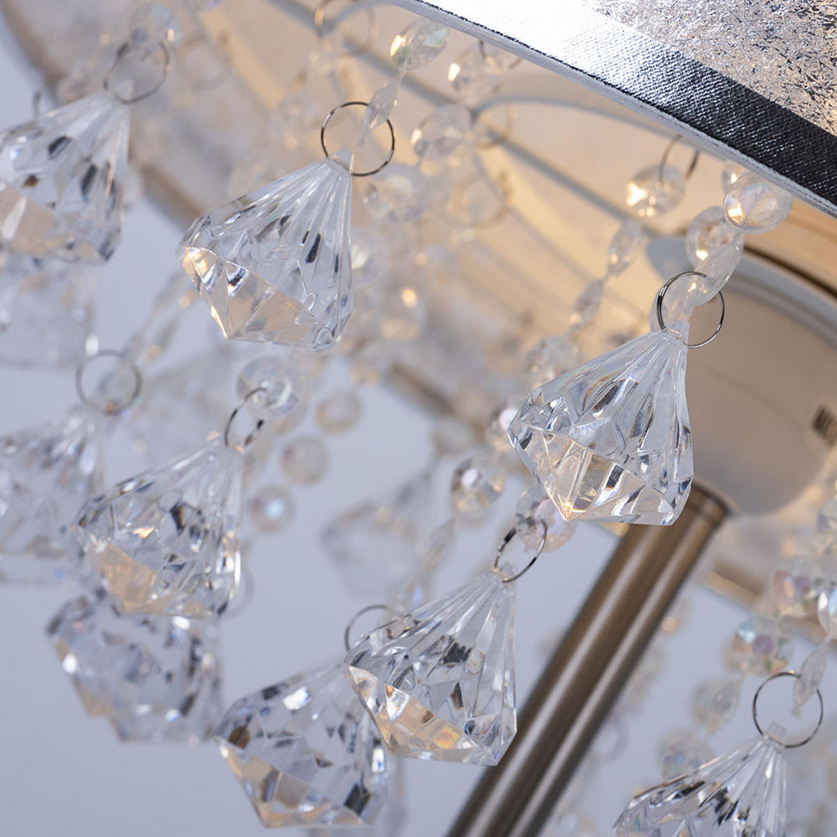 LED TISCHLEUCHTE AMY Silber Metall - Silberfarben, Metall (32/32/56cm) - Globo Lighting