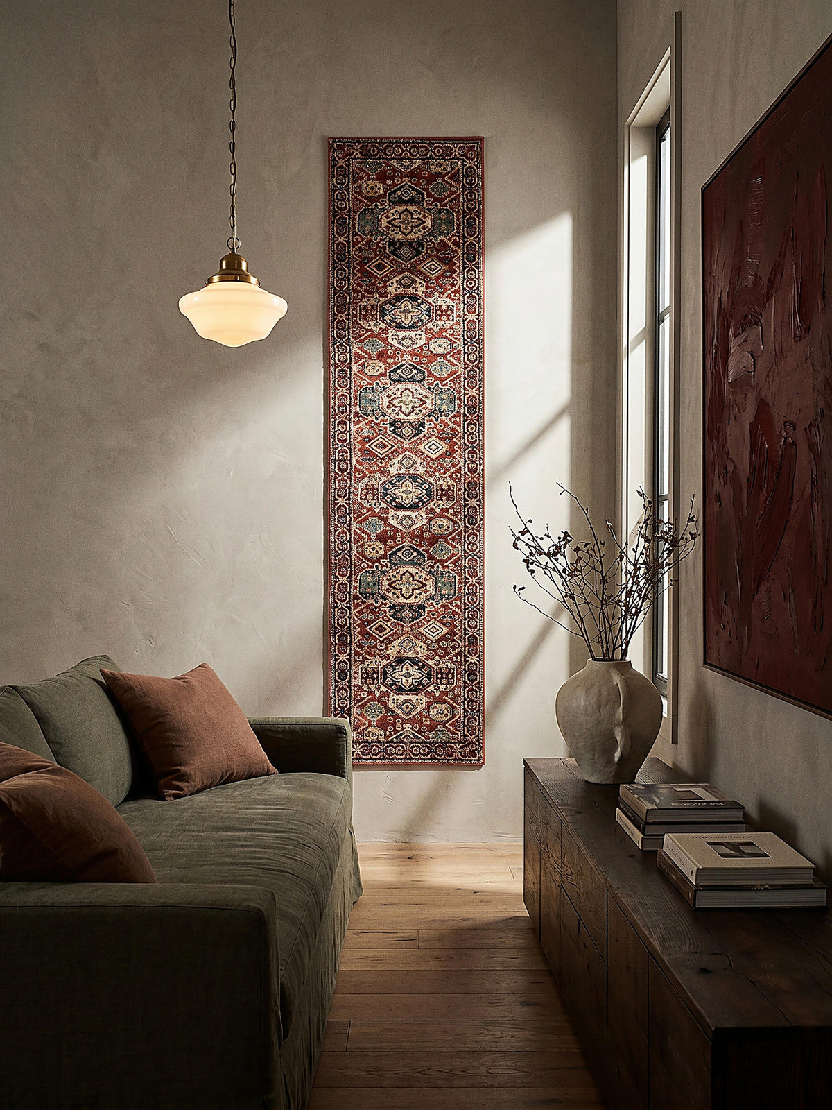TEPPICHLÄUFER GLAZERT 60/230 cm - Rot, Textil (230/60cm) - KADIMA DESIGN