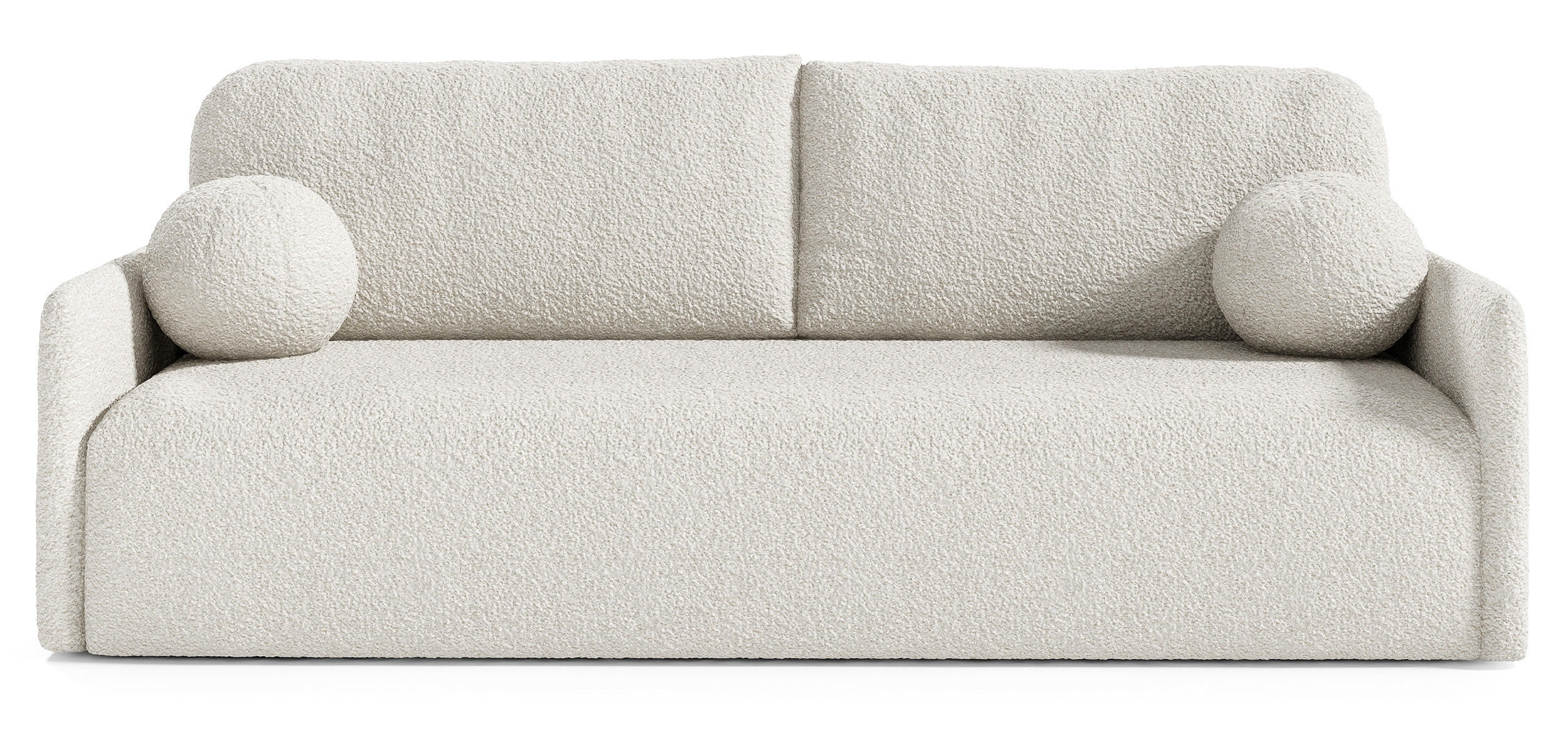 SOFA Glove Creme mit Bouclé-Bezug - Creme, Kunststoff/Textil (206/95/87cm) - Selsey