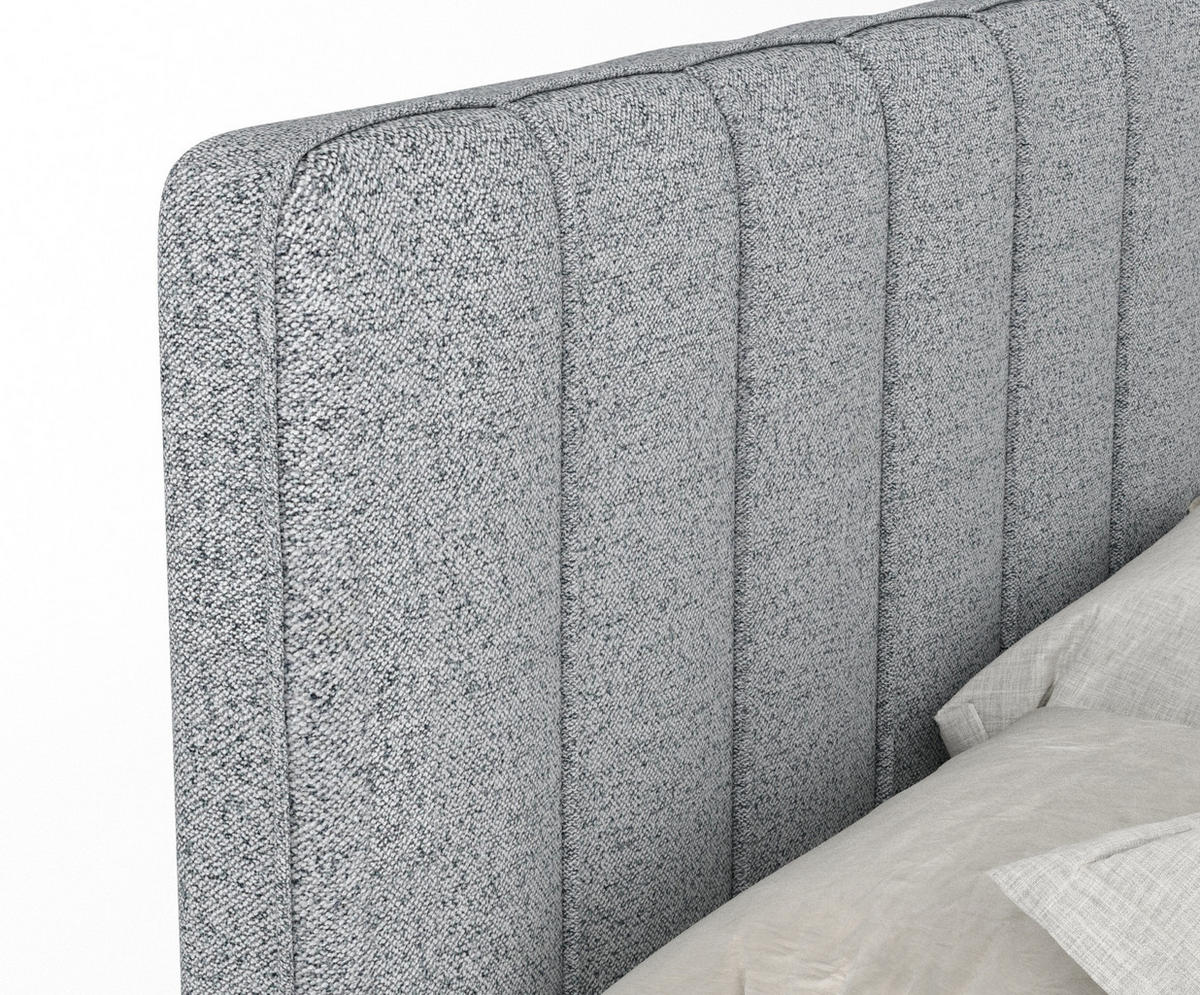 BOXSPRINGBETT Novara Grau 200/200 cm - Schwarz/Grau, Holz/Holzwerkstoff (200/200cm) - Maison de Reve