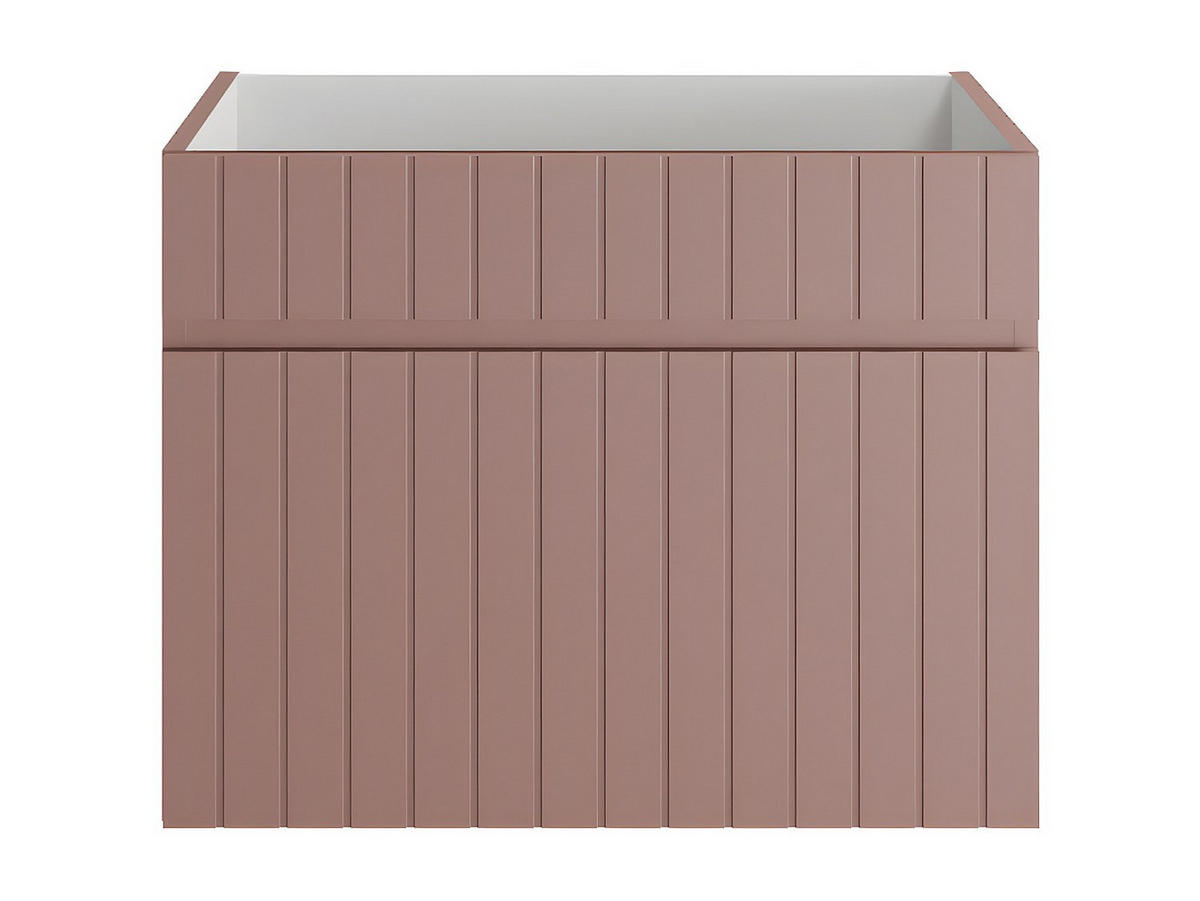 WASCHBECKENUNTERSCHRANK - 60cm x 46cm - MDF - puderrosa - SATARA - Pink, Holz (60/46/46cm) - Vente-Unique