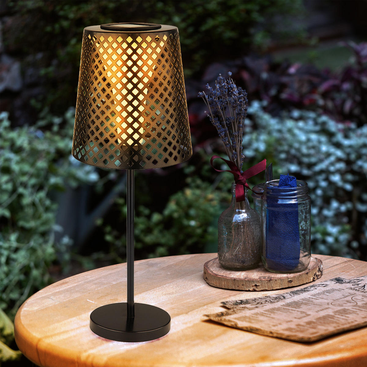 LED AUSSENLEUCHTE Metall Schwarz - Schwarz, Metall (18/18/50cm)