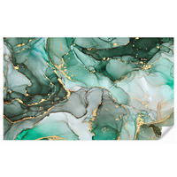 TAPETE - Gold - Marmor - Grün - Luxus - Marmoroptik - Grau - 450x260 cm - Grün, Papier (450/260cm) - OnlyWow