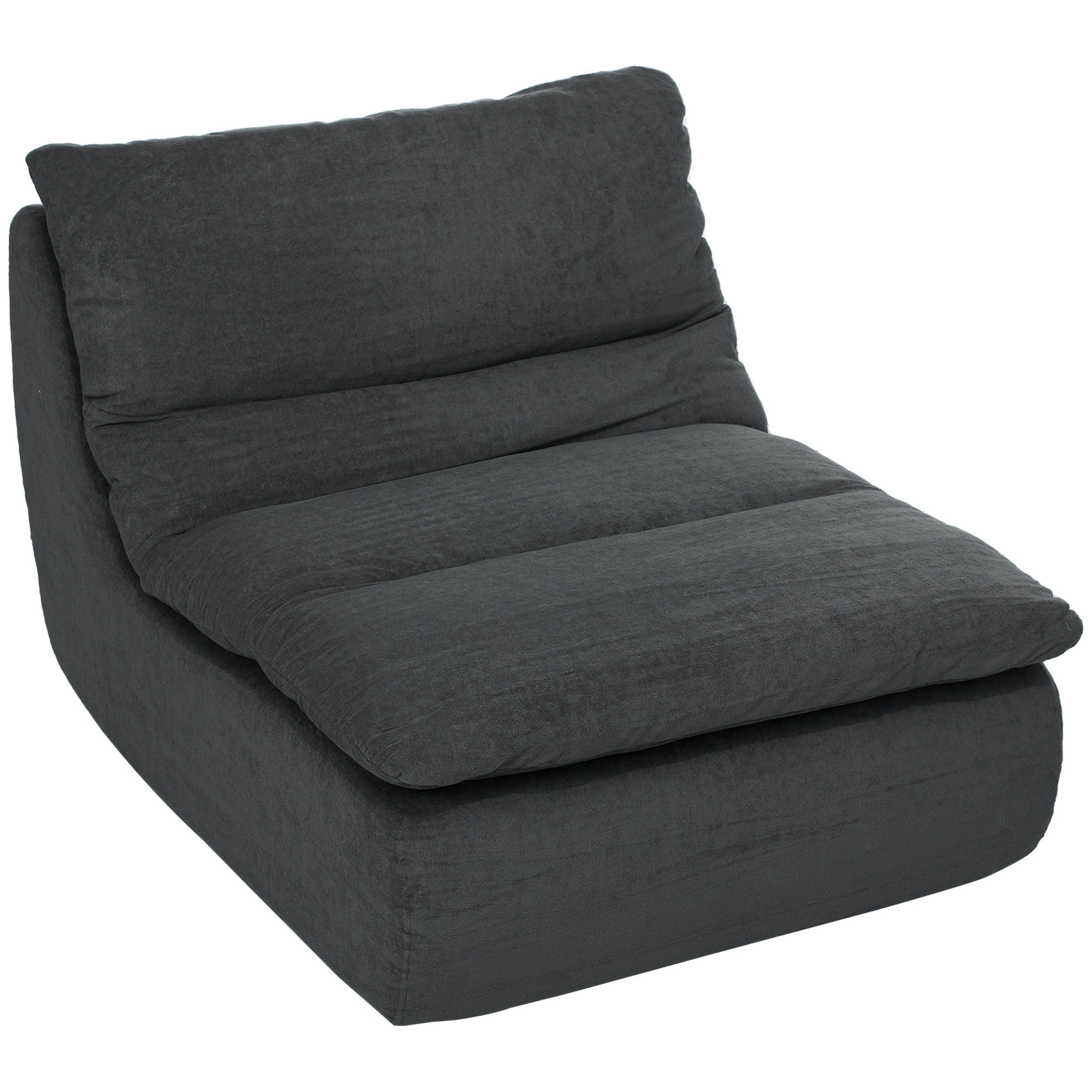 BODENSTUHL, Bodensessel mit einteiligem ultrahochdichtem Schaumstoff, Grau - Grau, Textil (82/75/103cm) - HOMCOM