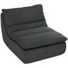 BODENSTUHL, Bodensessel mit einteiligem ultrahochdichtem Schaumstoff, Grau - Grau, Textil (82/75/103cm) - HOMCOM
