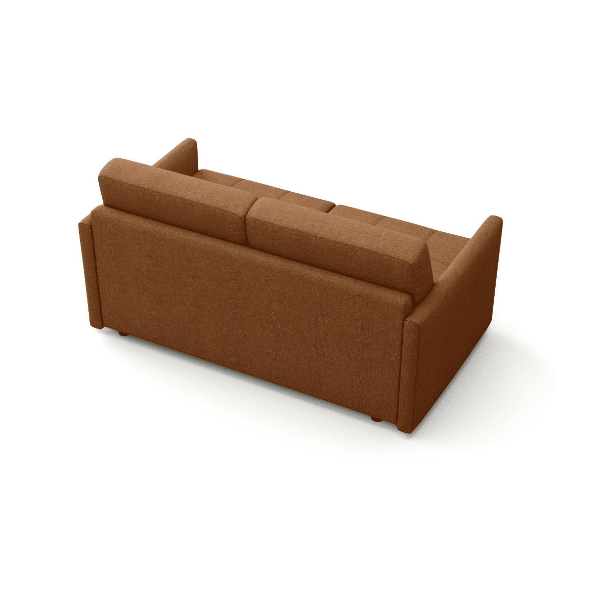 SCHLAFSOFA 3-sitzer mit express-Öffnung in stoff cosenza 87/175/100 cm - Terracotta, Holz (100/87/102cm) - Calicosy