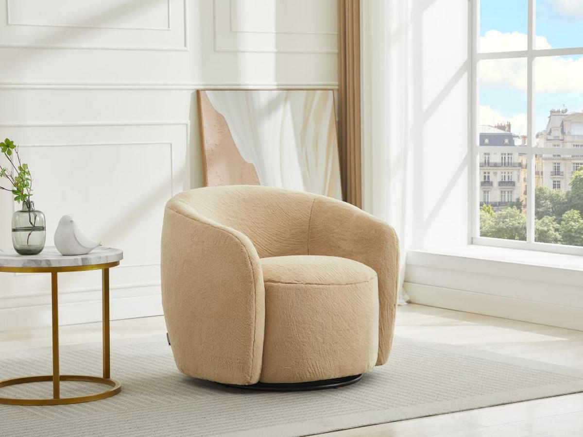 SESSEL – Strukturstoff – Rot – VEREIDE - Braun, Textil (76/67/80cm) - Vente-Unique