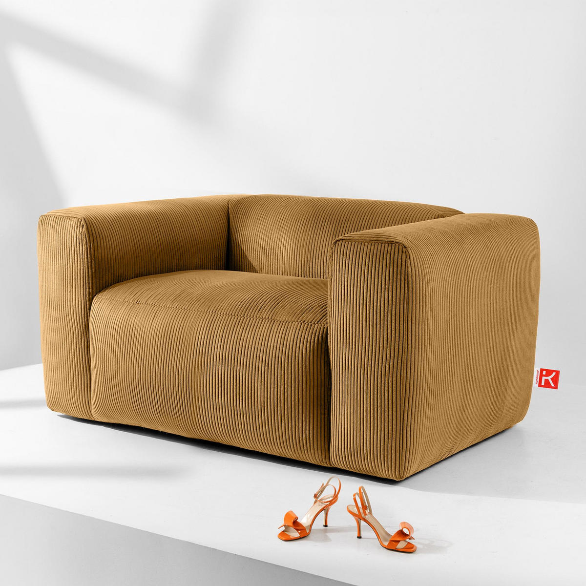 SESSEL BUFFO , Gelb - Gelb, Textil (130/73/96cm) - KONSIMO®
