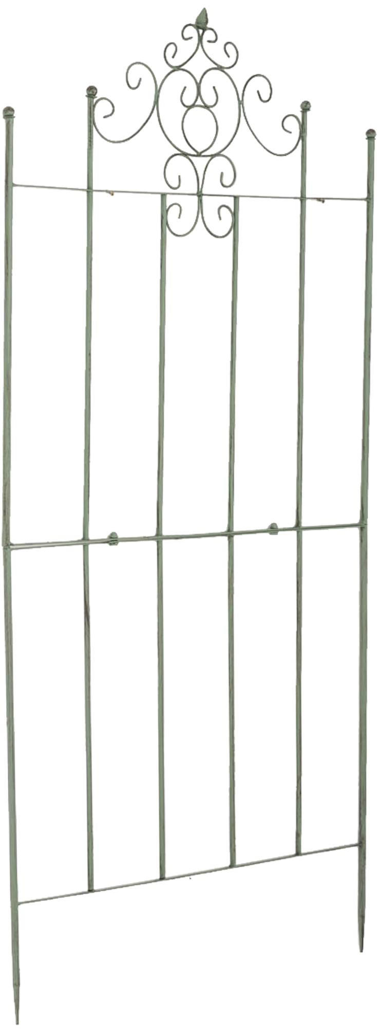 RANKGITTER Heike 86x2x170cm Metall Antik-Grün Rankhilfe - Grün, Metall (86/170/2cm) - DELUKE