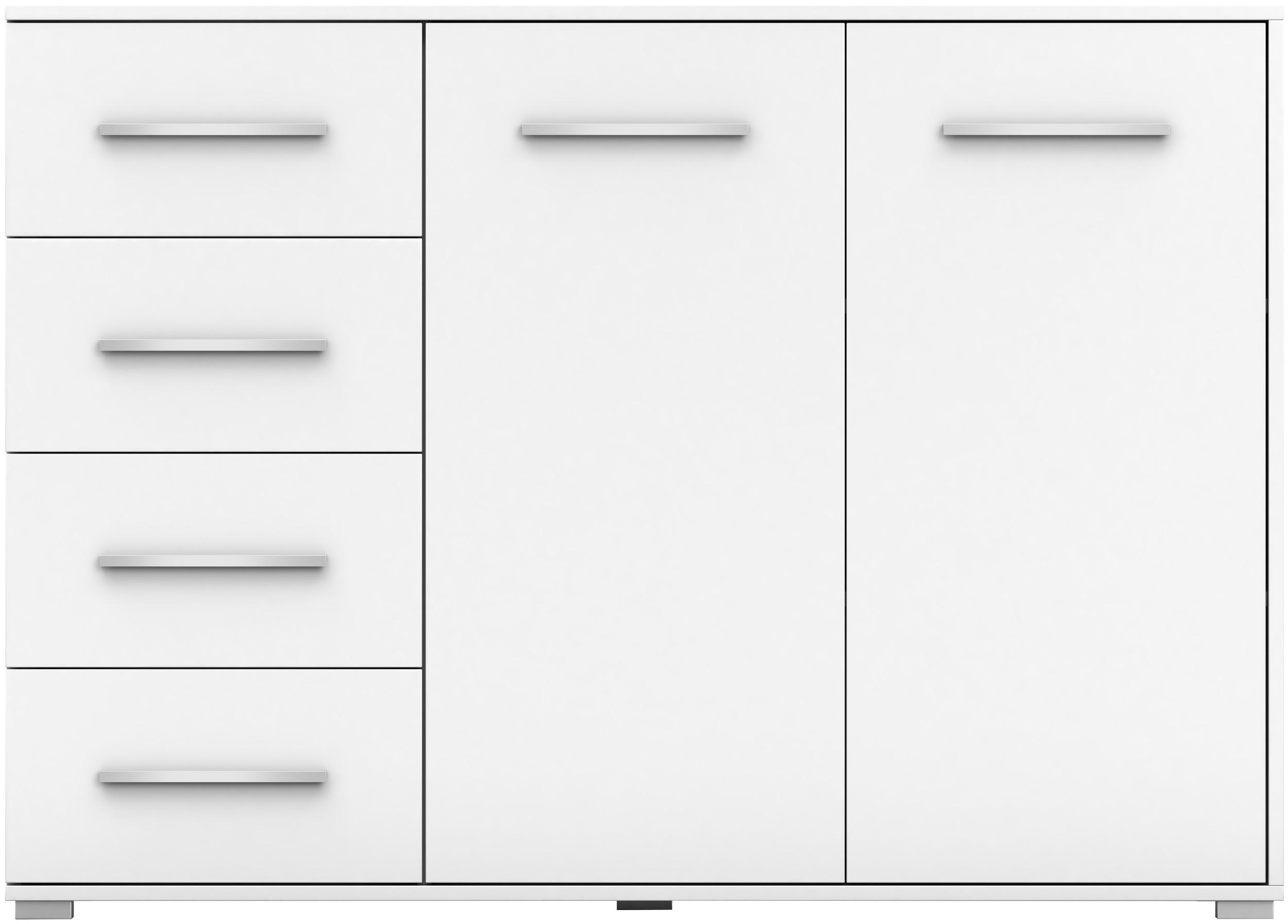 KOMMODE - Highboard IRYS 01 2D4S Weiß - Weiß, Holzwerkstoff (135/95/45cm) - Möblo