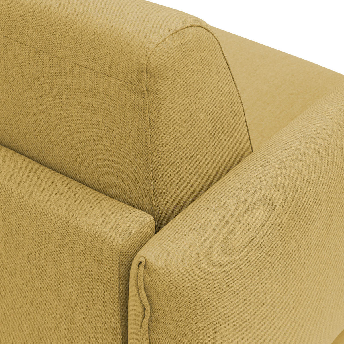 SCHLAFSOFA Scarlet - Gelb, Textil (175/95/96cm) - Divani.store