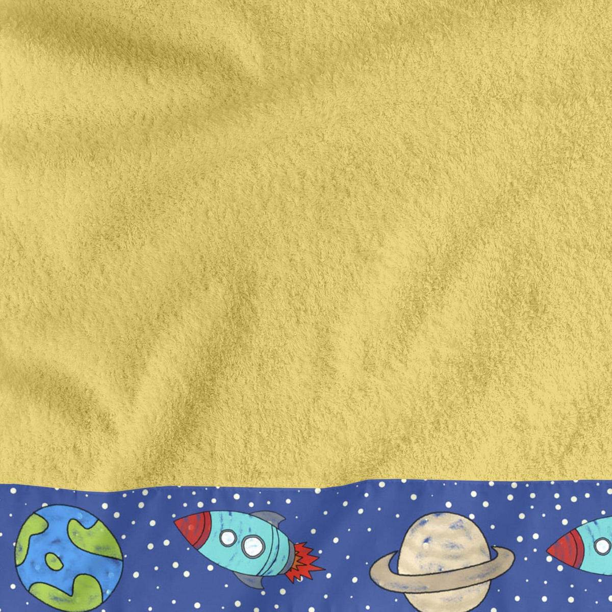 HANDTUCH 2er-Set space rocket senf - Gelb, Textil (70/140cm) - Happy Friday