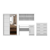 JUGENDZIMMER-SET TILL 05 PLUS 4-teilig in Weiß matt - Weiß, Holzwerkstoff (410/200/61cm) - Deine Möbel 24