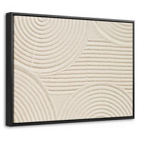 LEINWAND Bilder mit Rahmen - Muster - Abstrakt - Weiß - 40x30 - Beige, Textil (40/30cm) - MuchoWow