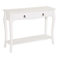 KONSOLENTISCH Weiß Platte aus MDF und Kiefernholz 1 Stück - Weiß, Kunststoff (100/33/75cm) - GiPP