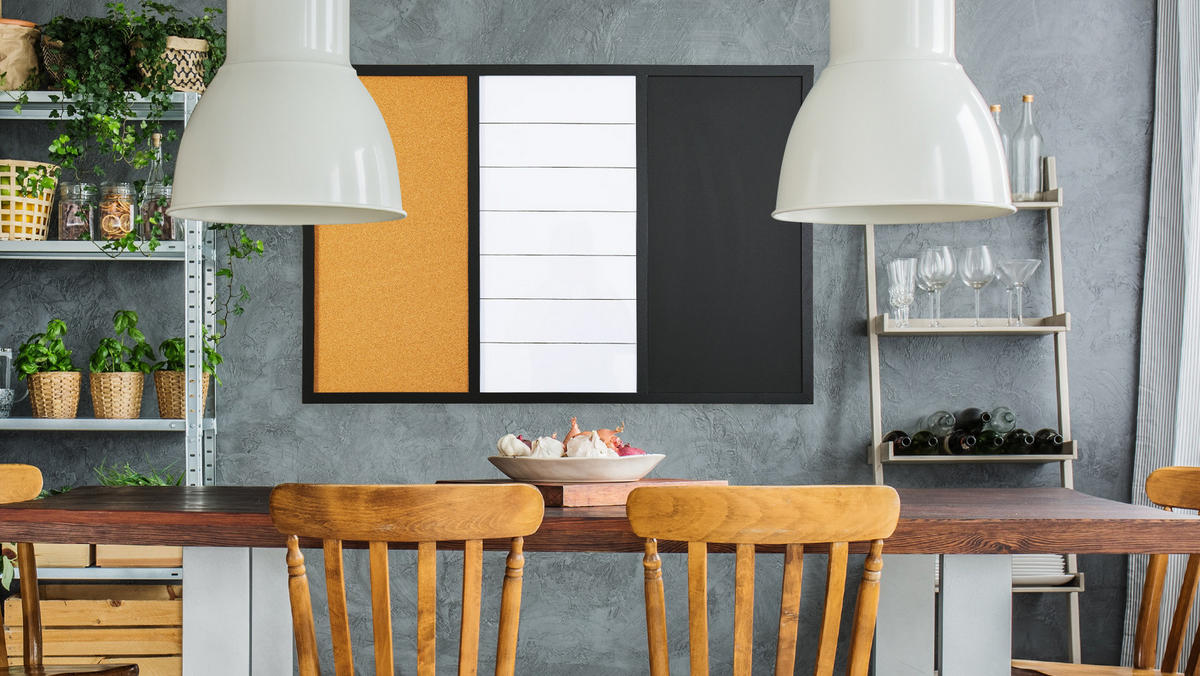 3-IN-1-KOMBITAFEL: Whiteboard, Kreidetafel magneitsch, Kork 90x60 cm - Multicolor, Holz (90/60/1.8cm) - ALLboards