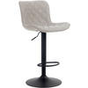 BARHOCKER Stoff taupe - Taupe/Schwarz, Textil/Metall (48/83/54cm) - CLP