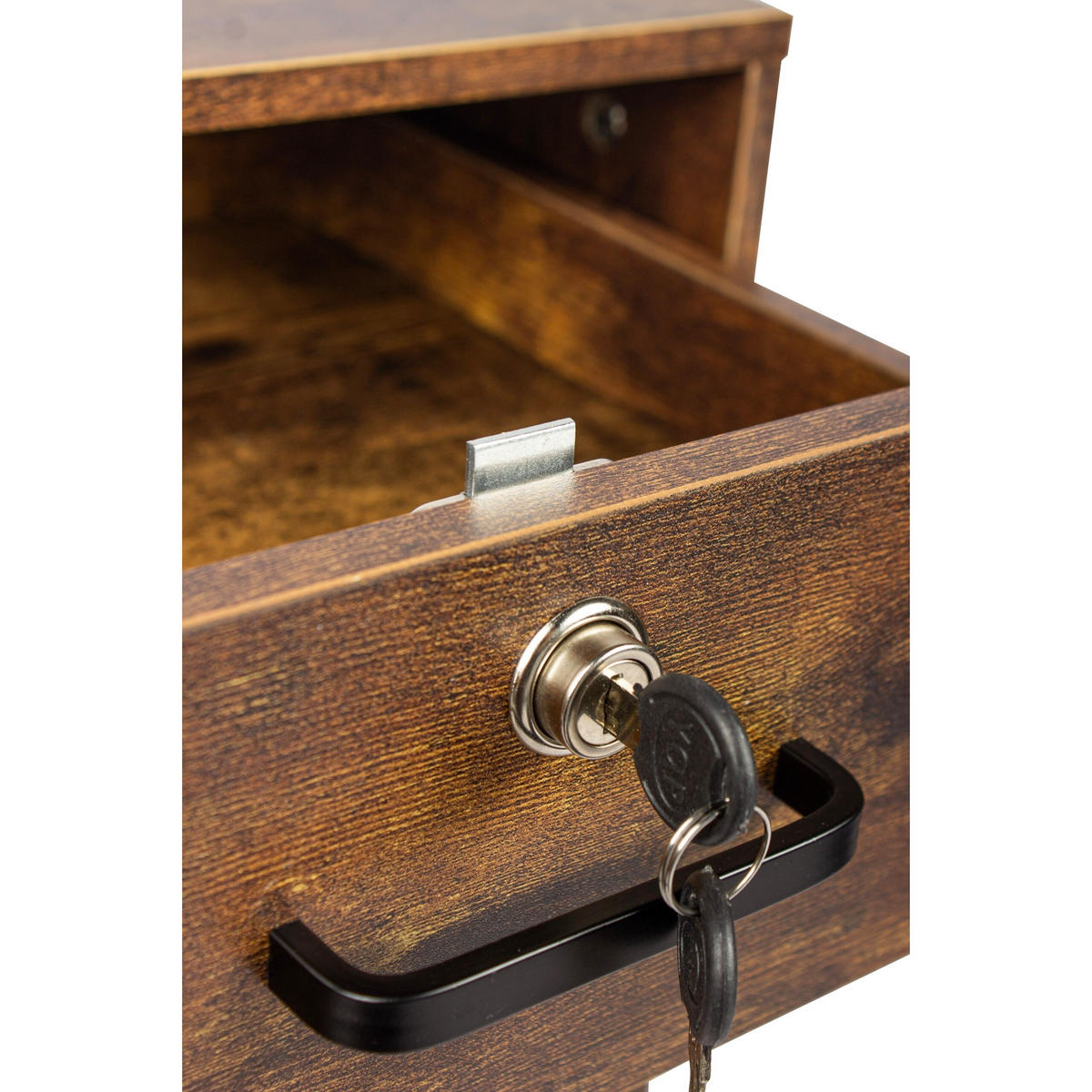 ROLLCONTAINER - Schwarz/Braun, Holzwerkstoff/Kunststoff (40/57/40cm) - Relaxdays