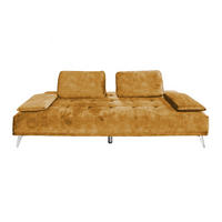 SOFA WIOLO Gold Velvet - Silberfarben/Goldfarben, Textil (240/80/110cm) - KAWOLA