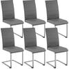 SCHWINGSTUHL 6er Set Bettina 41 x 52 x 99 cm grau - Grau, Textil (52/99/41cm) - tectake