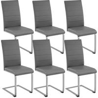 SCHWINGSTUHL 6er Set Bettina 41 x 52 x 99 cm grau - Grau, Textil (52/99/41cm) - tectake