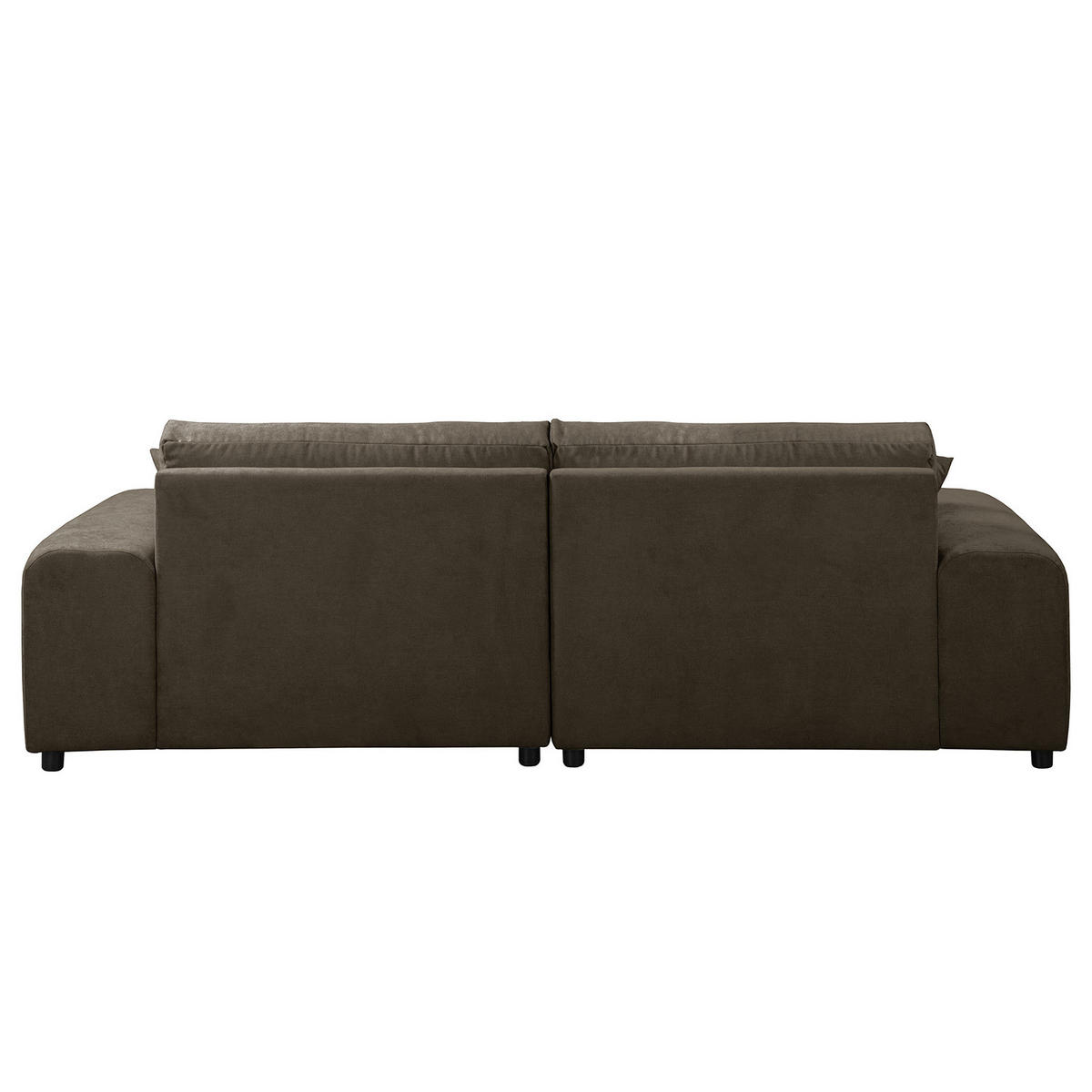 BIGSOFA - Schwarz/Grau, Kunststoff/Textil (237/79/144cm) - home24