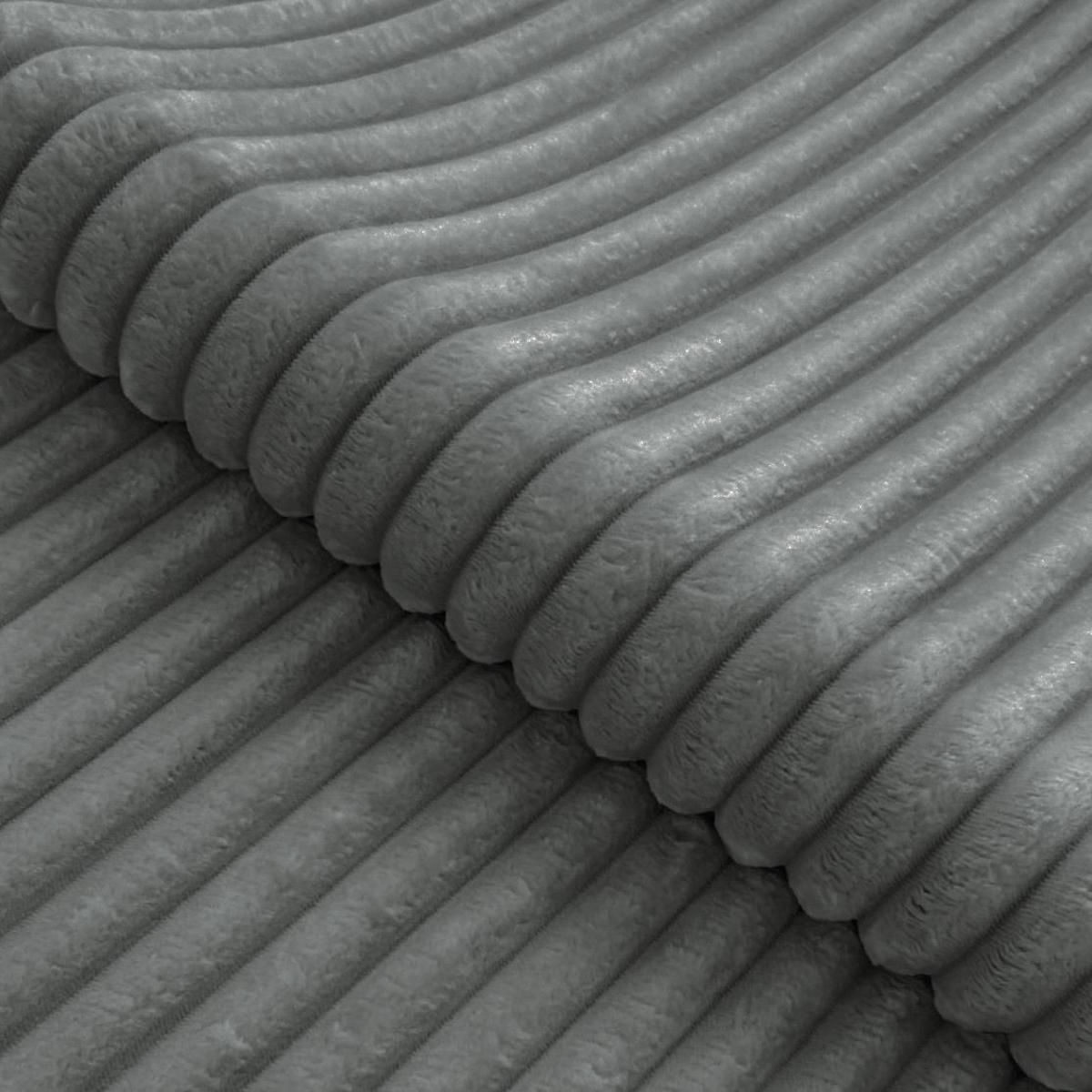 ECKSOFA mit Schlaffunktion und Bettkasten Bonnie aus Grau Cord-Stoff mit verstellbaren Kopfstützen und Armlehne - Ottomane links - Schwarz/Grau, Holz/Textil (275/210cm) - S-Style Möbel