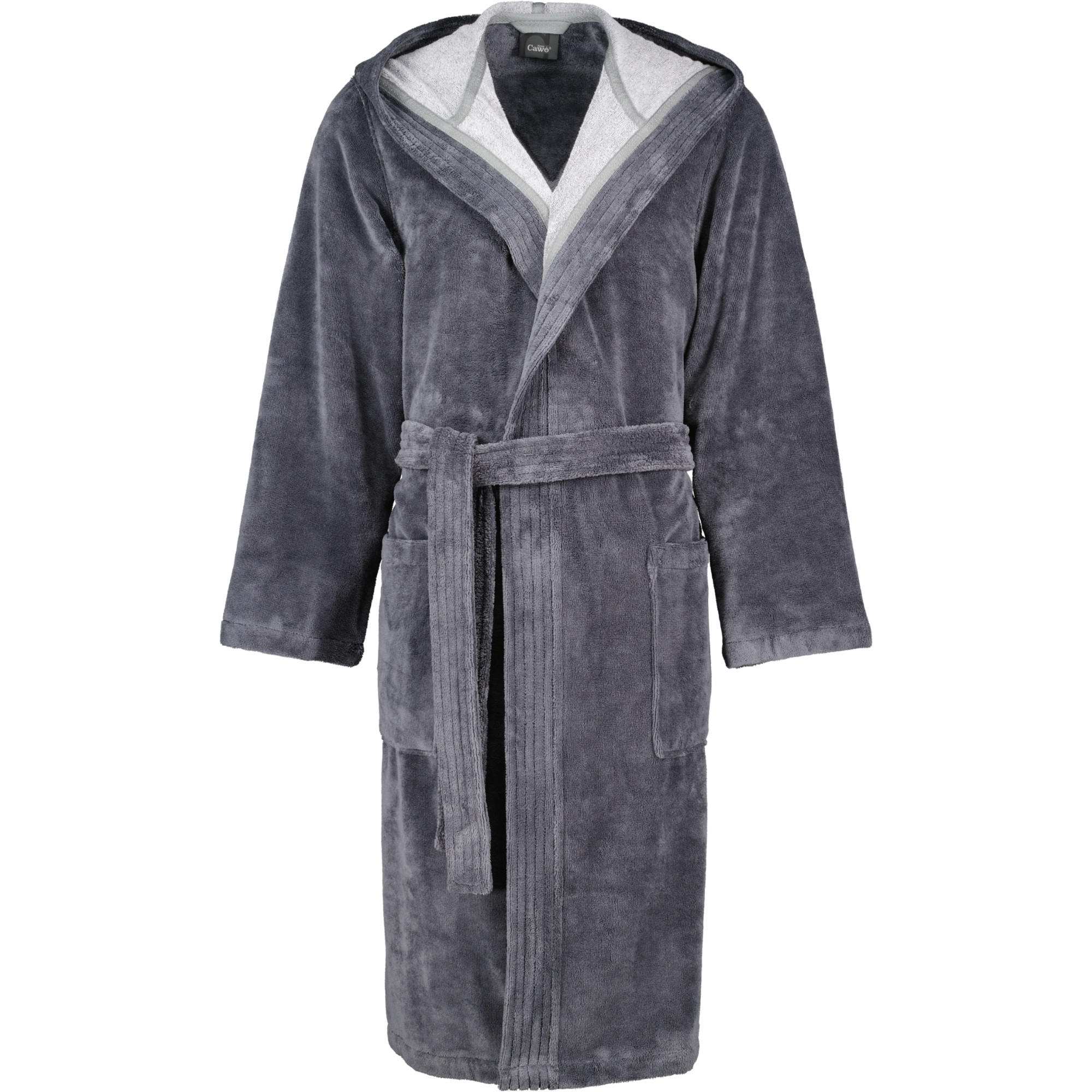 BADEMANTEL HERREN KAPUZE 801 ANTHRAZIT - 71 - Grau, Textil (Snull) - Cawoe
