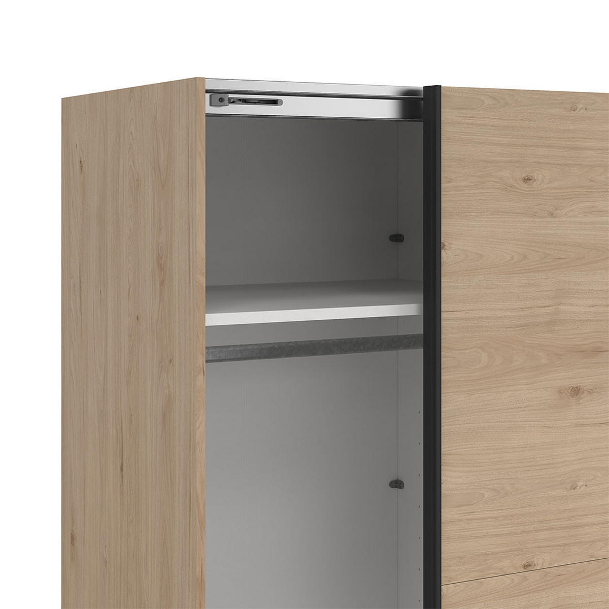 SCHIEBETÜRENSCHRANK, Como, Eiche, Holzwerkstoff, 244 x 67 x 221 cm - Eichefarben, Holzwerkstoff (244/221/67cm) - ebuy24