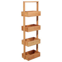 BADEZIMMERREGAL mit 4 Ebenen, Bambus, Braun, 88 cm - Braun, Holz (7/103/18cm) - 5five Simply Smart