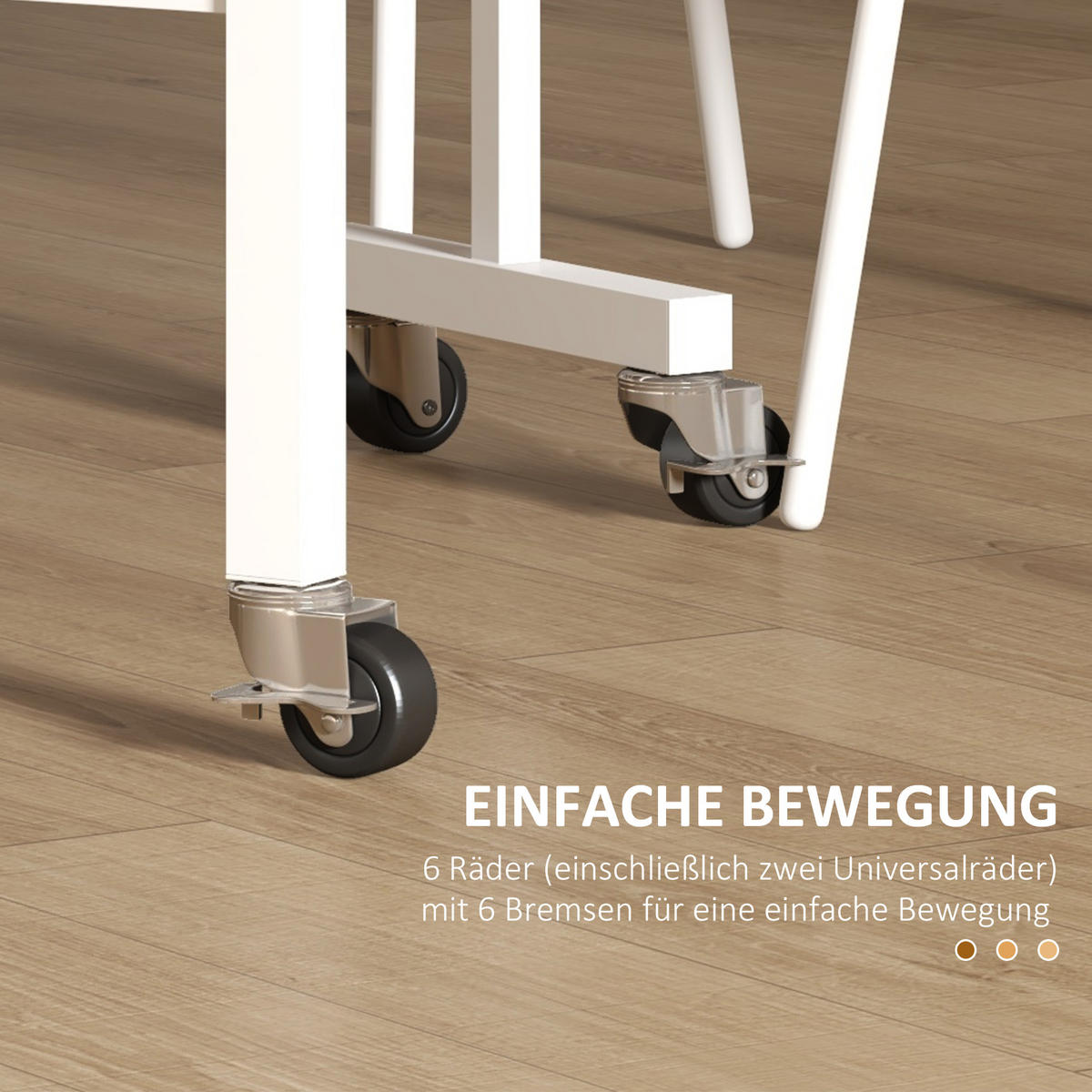 ESSTISCH klappbar, MDF, Stahl, Eiche - Eichefarben, Kunststoff (80/73/120cm) - HOMCOM