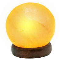 LED TISCHLEUCHTE Stein Holz Orange - Orange, Holz (8.9/8.9/10.2cm) - Globo Lighting