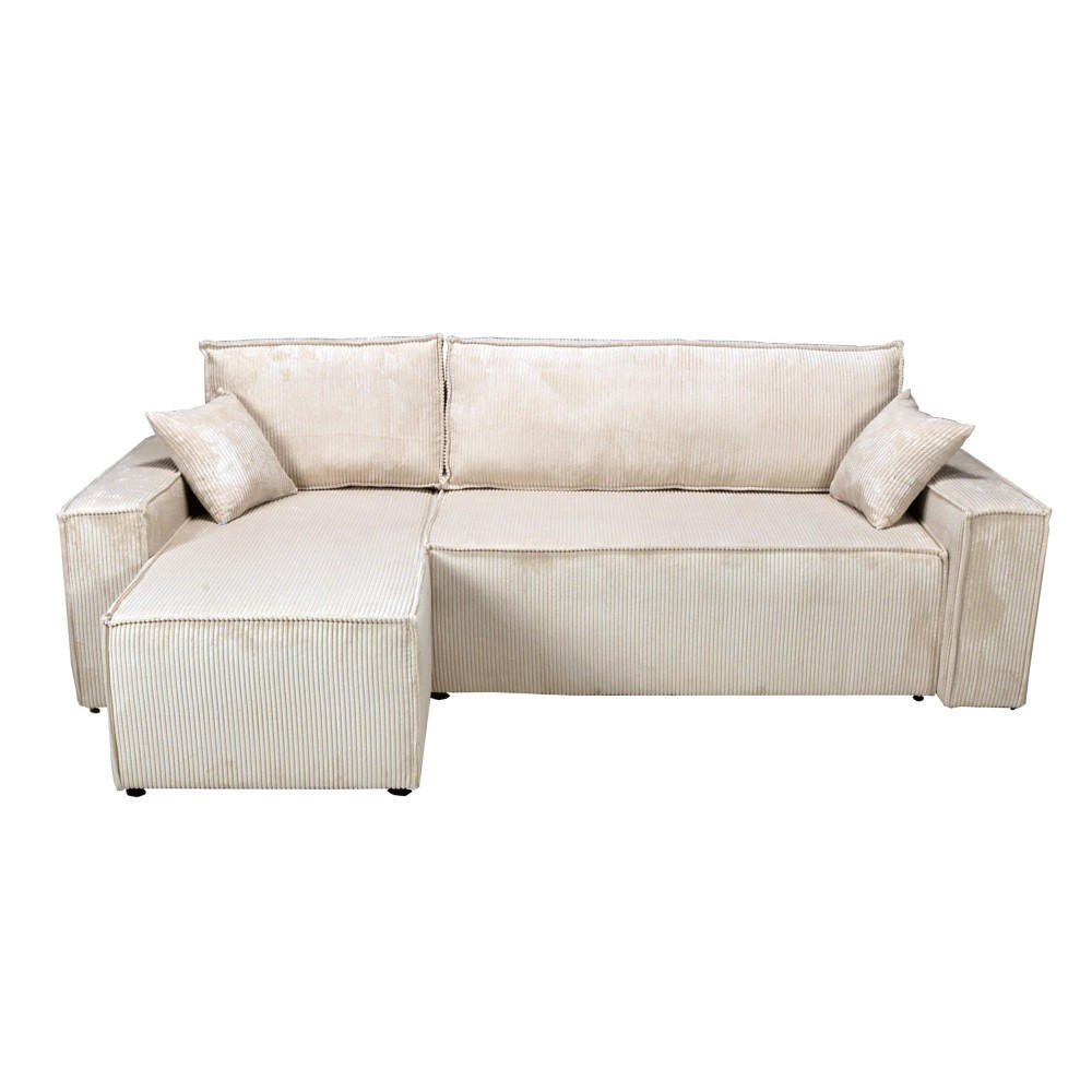 ECKSOFA mit Schlaffunktion/ ELISE, 4 Plätze - Beige - Beige, Textil (144/248cm) - Weber Industries