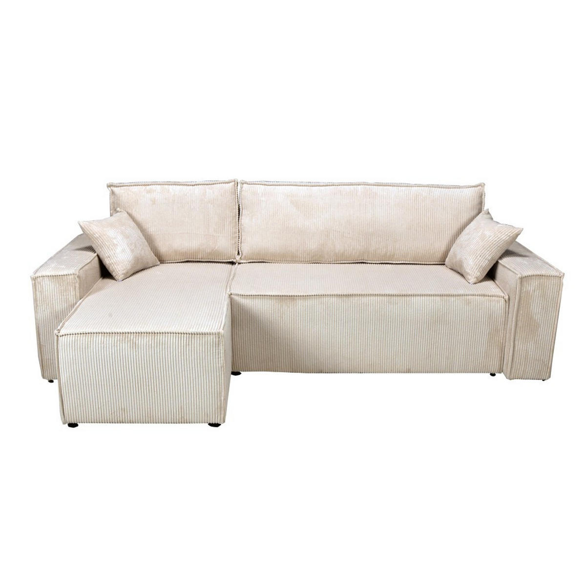 ECKSOFA mit Schlaffunktion/ ELISE, 4 Plätze - Beige - Beige, Textil (144/248cm) - Weber Industries